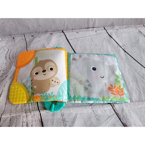 Bright Starts Teethe & Read Take-Along Toy Soft Book, Ages 3 months + - Picture 2 of 7